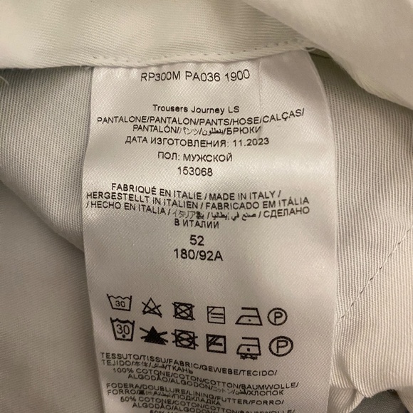 Brioni Grey Cotton Blend Pants Size 36 - Picture 11 of 12